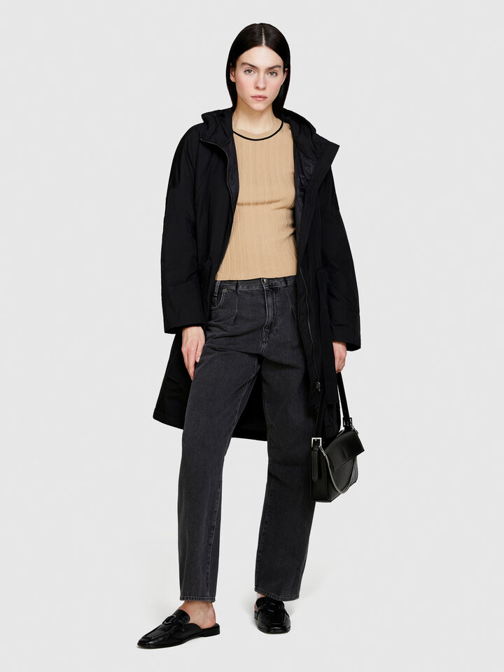 Oversized fit padded parka - women's jackets - Black | Sisley image number 1